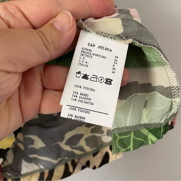 Cap Juluca Anthropologie leaf and nature printed v neck tank top - Picture 7 of 9